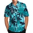 thumbnail image 1 of Camisas Hombre Vestir Camisas casuales Las camisas sueltas de Men's Short Primavera de manga Impreso Retorno de camisas rubias Men camisas sueltas (Light blue, L), 1 of 6