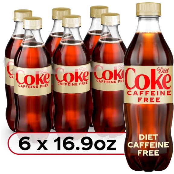 Diet Coke Caffeine Free Soda Bottles 6 CT / 16.9 fl oz - Pack of 1