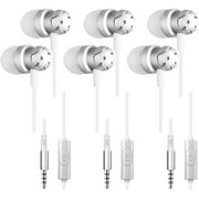 3 Packs Earbud Headphones with Remote & Microphone, SourceTon In Ear Earphone Stereo Sound Noise Isolating Tangle Free