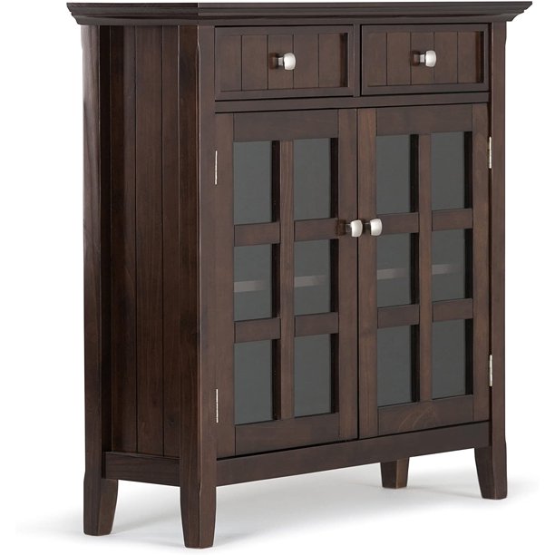 Acadian SOLID WOOD 36 inch Wide Rustic Entryway Hallway Storage Cabinet