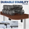 thumbnail image 5 of VIVO Dark Walnut / White Electric Height Adjustable Stand Up Desk Frame with Top, 5 of 8