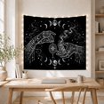 thumbnail image 5 of White Line-Art Hands with Moon Phases on Black, Mystical Gothic for Dark Art Lovers, Celestial Occult Decor Halloween Gift Tapestry Wall Hanging for Bedroom and Living Room, 5 of 7