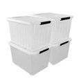 thumbnail image 2 of Plastic Storage Bins with Lids 70 Quart, 4 Pack - Large Clear Storage Containers with Wheels - Stackable Organizer for Clothes, Toys, Holiday Decorations, 2 of 2