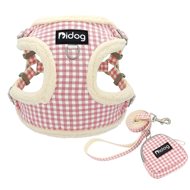 Arnés suave para perros sin tirones, arnés para perros y gatos, correa de invierno para perros, chaleco ajustable para perros pequeños, medianos, Chihuahua y Bulldog