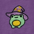 thumbnail image 5 of Dalix Sorcerer Frog Embroidered Cotton Relaxed Short Sleeve Tee T Shirt Womens in Purple XL X-Large, 5 of 5