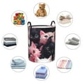 thumbnail image 4 of Fotbe Cute Kittens Group Portrait Cesto de Ropa con Asas, Cesto Impermeable de Gran Capacidad, Bolsa de Lavado para Dormitorio, Cesto de Ropa con Ruedas y Asas-Medium, 4 of 6