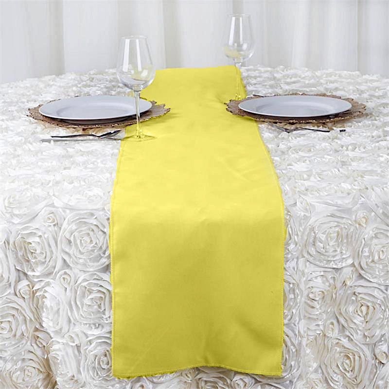 BalsaCircle 12" x 108" Polyester Table Top Runner Yellow