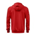 thumbnail image 5 of Dresfit Tactical Hoodies Mens Fleece Quarter Zip Sweatshirts Hooded Long Sleeve Travel Pullover Winter Fall Cargo Zip Up Warm Tops Red L, 5 of 9