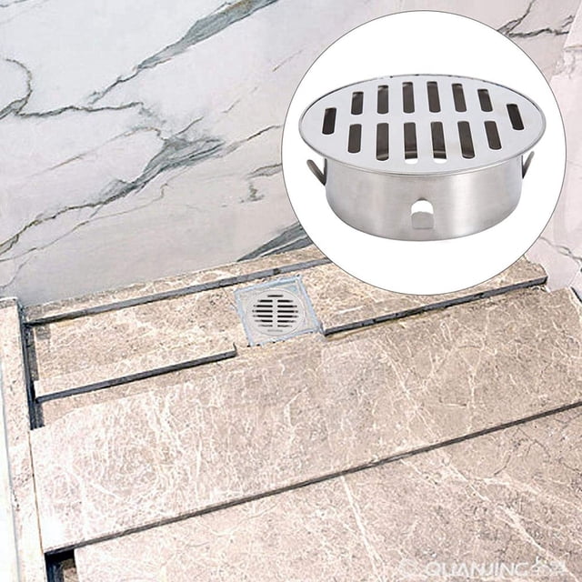 Drenaje de Piso de Acero Inoxidable, Drenaje de Ducha Redondo y Grueso Drenaje antiolor Drenaje de Piso Rejilla de Ducha antiobstrucción para baño Hotel Cocina Balcón