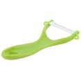 thumbnail image 3 of Cuchillo pelador de frutas y verduras de cerámica verde para una preparación sin esfuerzo en la cocina, 3 of 8