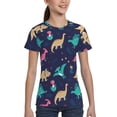 thumbnail image 4 of Fuzoiu Cartoon Dinosaur Print Boys' Casual T-Shirt,Crewneck Undershirts,Boys Athletic Shirt,Short Sleeve T-Shirts for Outdoor Play, 4 of 7