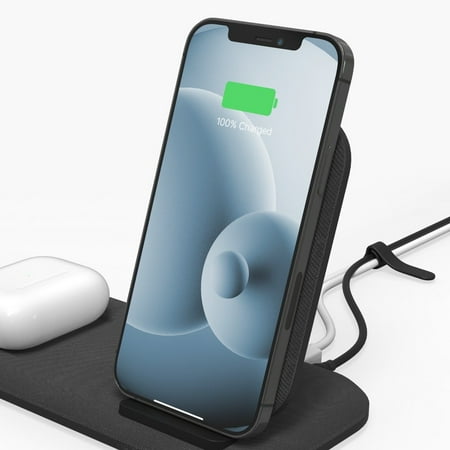 mophie - Wireless Charging Stand+ 3-In-1 - Black