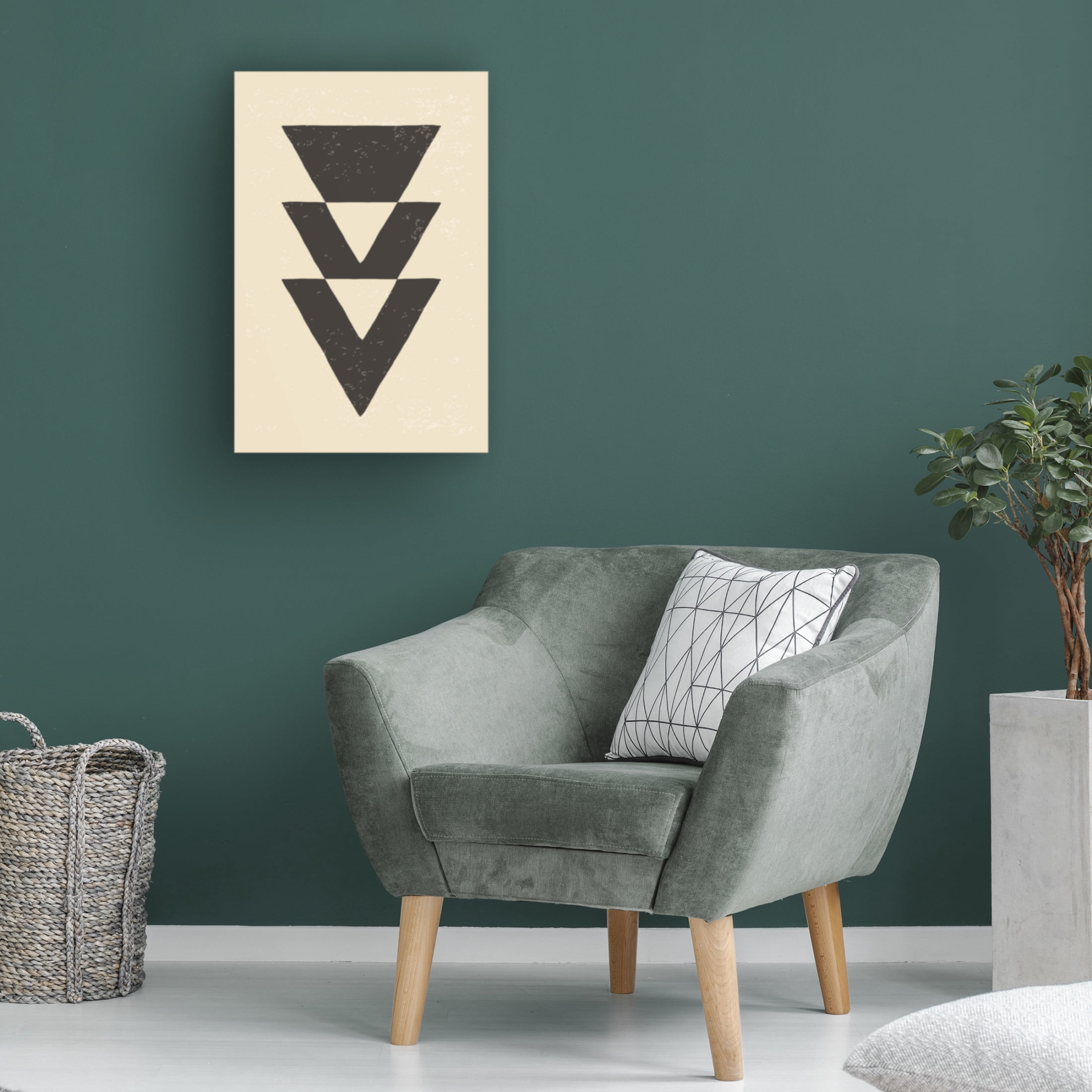 Trademark Fine Art jay stanley  Abstract Triangles 4 Canvas Wall Art