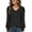 Black, variant on Cogild Women V-Neck Ribbed Knit Sweaters for Womens with Puff Lace Long Sleeves Shirts Top for Office Everyday Wear