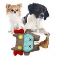 thumbnail image 2 of Dog Squeaky Toy Cartoon: Linen Cute Puppy Teething Toy Dog Tug Toy with Cow Hoof, 2 of 8