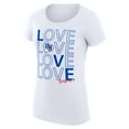 thumbnail image 2 of Women's G-III 4Her by Carl Banks White New York Rangers Super-Slim Fit Lightweight Hockey Love T-Shirt, 2 of 3