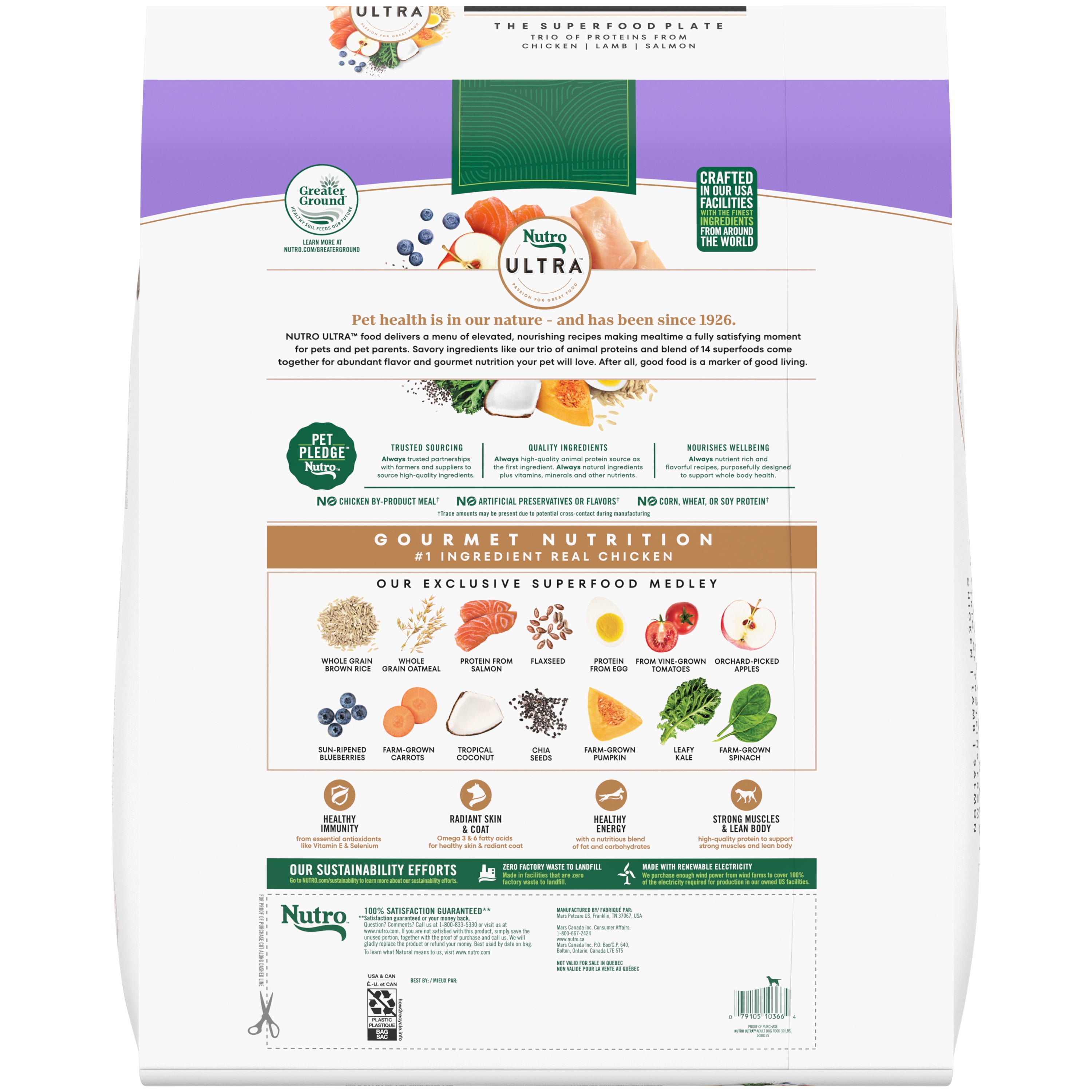 Nutro ultra dog food ingredients top