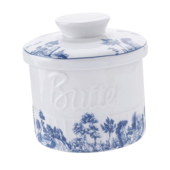 pitrice Stylish Ceramic Butter Dish French Butter Crock With Lid Keeping Fresh And Soft Crafted Ceramic