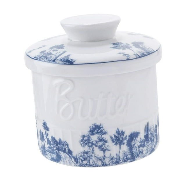 pitrice Stylish Ceramic Butter Dish French Butter Crock With Lid Keeping Fresh And Soft Crafted Ceramic