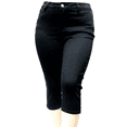 thumbnail image 2 of Jack David Women's Plus Capri Casual Stretch Jeans - Black, 2 of 5