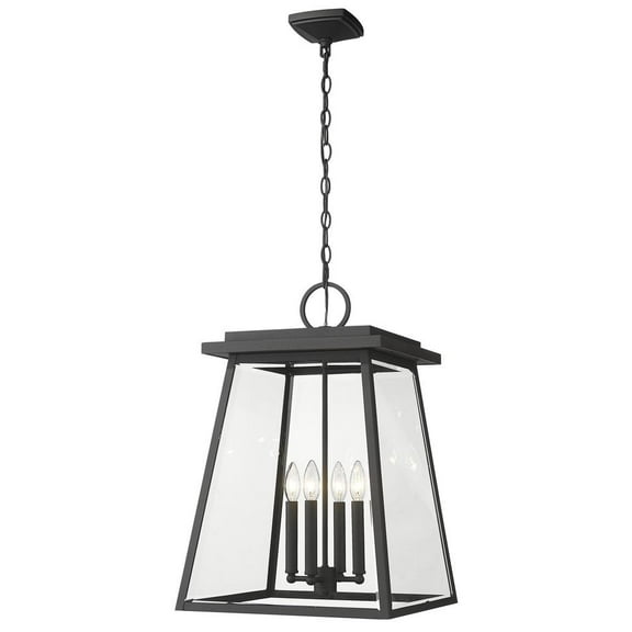 4 Light Outdoor Chain Mount Hanging Lantern In Craftsman Style-23.75 Inches Tall And 15.75 Inches Wide Z-Lite 521Chxl-Bk