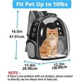 thumbnail image 3 of Cat Carrier Backpack, Pet Carrier Backpack and Space Capsule Front Pack for Small Medium Cat Puppy Dog Carrier Backpack Bag, 3 of 5