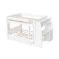 thumbnail image 5 of Harper & Bright Designs Full Size Bunk Bed with Desk and Storage, Space-Saving Wooden Bunk Bed with Bookshelves & Trundle, White, 5 of 10