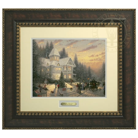 Thomas Kinkade Victorian Christmas Snowman Thomas Kinkade Victorian Christmas - Prestige Home Collection (Bronzed Gold Frame) ()