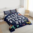 thumbnail image 3 of Homewish English Letters Aplhabet Queen Comforter Set,Kids Learning Bedding Sets,Cute Mermaid Princess Bedding Comforter Set For Girls Kids,Breathable Home Decor Reversible,3pcs, 3 of 8