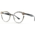 thumbnail image 4 of Sparkling Diamond Rhinestone Blue Light Blocking Glasses For Women Crystal Cat Eye Clear Eyeglasses, 4 of 7