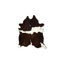 Natural Kobe Cowhide Rug | Chocolate & white | 5'x7'