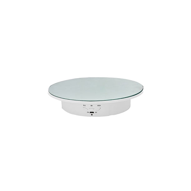 Qarigey Soporte de exhibición giratorio eléctrico ABS Universal alimentado por carga USB recargable zapatos de alta resistencia Ropa, zapatos y accesorios Miscelánea Espejo blanco Qarigey AP012751-01