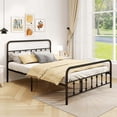 thumbnail image 1 of Costway Queen Size Bed Frame with Headboard Under Bed Storage No Box Spring Needed Black, 1 of 10