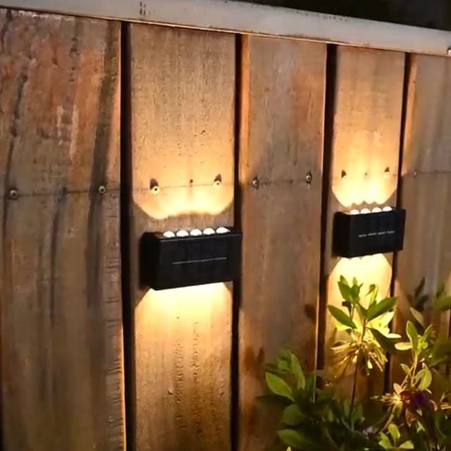 Luz Solar Al Aire Libre 2 uds lámpara de pared de jardín decoración 8LED/10LED lámpara de pared de patio para porche Patio Patio Ndcxsfigh Para estrenar