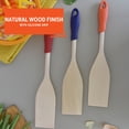 thumbnail image 4 of Paleta de madera Imusa para cocinar con mango de silicona, amarilla, 4 of 8