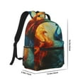 thumbnail image 2 of Disketp Red And Blue Fire Peacock Backpack - Comfortable Daypack with The right laptop for you Spacious Main Compartment & other poket - {designName} print, 2 of 6