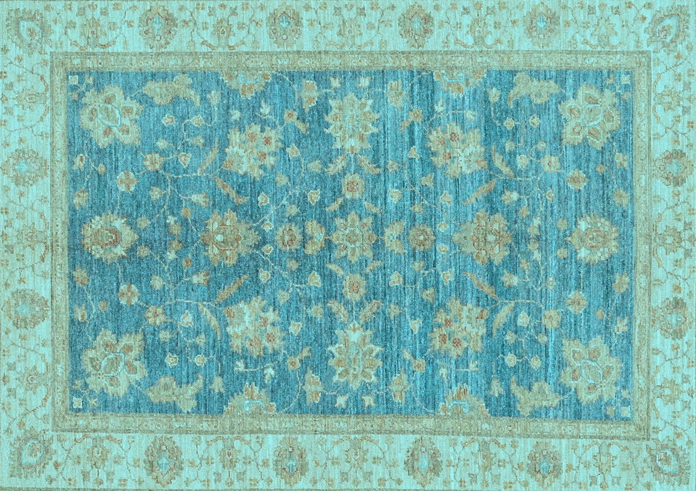 Ahgly Company Indoor Rectangle Abstract Light Blue Modern Area Rugs, 2 ...