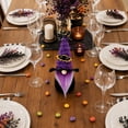 thumbnail image 4 of 1PC Halloween Faceless Gnome Decor,6.99in Gradient Candy Color Plush Figurine with Witch Hat, Soft Cloth Tabletop Ornament for Home Office Party Fall Holiday Decoration,Purple, 4 of 5