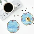 thumbnail image 5 of Disketp Sea And Fish Funny Coasters,4 Pcs Leather Coasters With Holder, Perfect Housewarming Hostess Gifts,Protect Furniture From Water Marks Scratch And Damage, 5 of 9