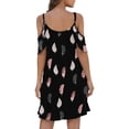 thumbnail image 4 of SMihono Robe d'Été pour Femmes Grande Taille Mode Femmes Été Décontractée Col Rond Imprimé Manches Courtes Poche Robe Mini, 4 of 6