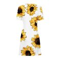 thumbnail image 5 of Vestido casual de mujer con hombros descubiertos y mangas cortas con estampado de espalda para adelgazar Fridja  bnh1173, 5 of 5