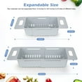 thumbnail image 3 of Collapsible Colander Kitchen Extendable Strainer Food Fruits Vegetables Noodle Pasta Drain Basket Space-Saver Portable Drainer Over Sink (Grey), 3 of 7