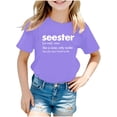 thumbnail image 1 of TZEWGL Summer Short Sleeve Letter Printed Tunic Tees For Child Clothes For Baby size 13-14T, 1 of 4