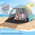 thumbnail image 4 of ELLEGNT Pop‑Up Beach Tent – 5‑6 Person Canopy Sun Shelter, UPF50+ Protection, Blue, 4 of 8