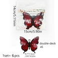 thumbnail image 4 of hulanddfd Valentines Day Wall Decor - Red and Black Butterflies Wall Stickers Removable Shiny Butterflies Decals for Windows Refrigerator Bedroom Bathroom Home Wedding Party Decor, 4 of 7