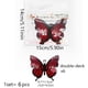 thumbnail image 3 of Pegatinas decorativas 3D de mariposas para San Valentín | Nudo de lazo rojo y dorado, acabado metálico, set de 6 | Decoración de pared, ventana, envolvente de regalo para boda, fiesta romántica, 3 of 6