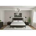 thumbnail image 3 of Christiana 49" King Bed Frames with Headboard, Rustic, Solid Wood, Black, 3 of 15