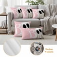 thumbnail image 6 of Halloween Outdoor Waterproof Pillow Covers, Cartoon Funny Error Ghost Pink Decorative Square Throw Pillowcase Sofa Cushion Sham for Patio/Couch/Chair, 16"x16" 2 Pack, 6 of 8
