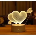 thumbnail image 4 of Lámpara de noche Led de acrílico 3D Love para niños, luz de noche, lámpara de mesa, decoración de fiesta de cumpleaños, Día de San Valentín, lámpara EID Mubarak, regalos, 4 of 4