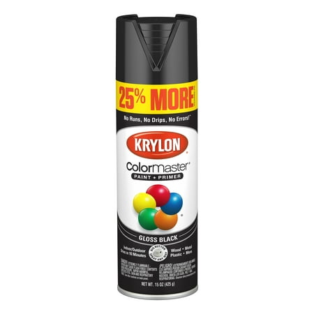 Krylon® ColorMaster Paint + Primer Gloss Black, (Best High Gloss Paint)